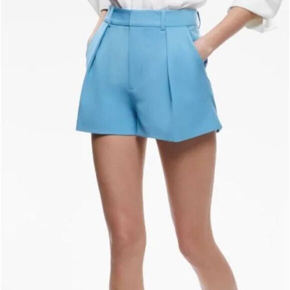 Alice + Olivia Gary pleated shorts NWT Size 8 $276 - Picture 4 of 8